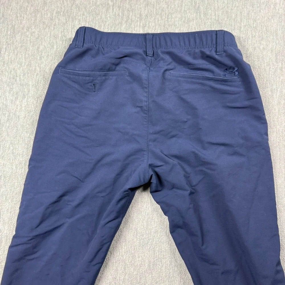 Under Armour Golf Pants Men 32x32 Navy Blue Straight Chino Performance Activewea